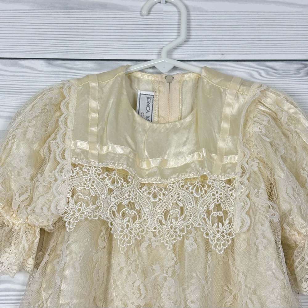 Vintage Jessica McClintock for Gunne Sax Victorian Lace Pageant Gown Girls 2T - Picture 2 of 8